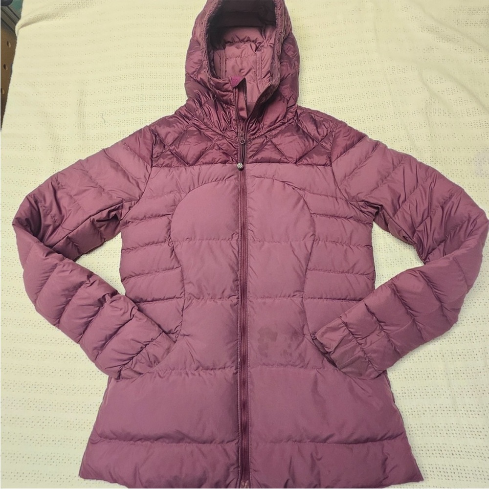 Lululemon Purple Hooded Puffer Jacket